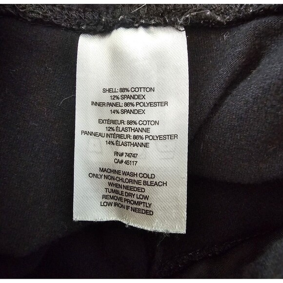 Natural Reflections Leggings Womens Black Knit Size Medium - Picture 4 of 5